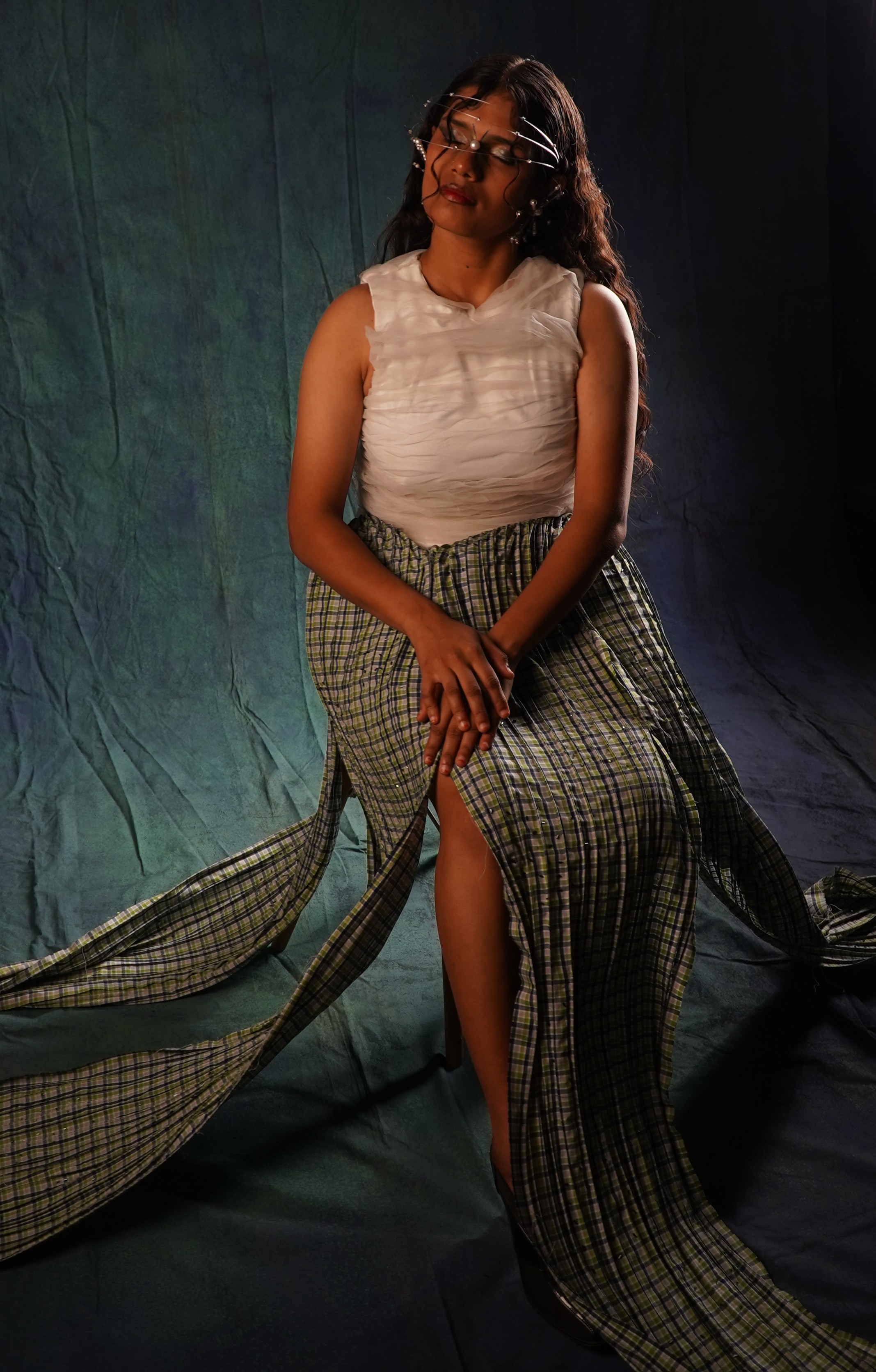 Look III - Front Portrait with Pearl Filigree