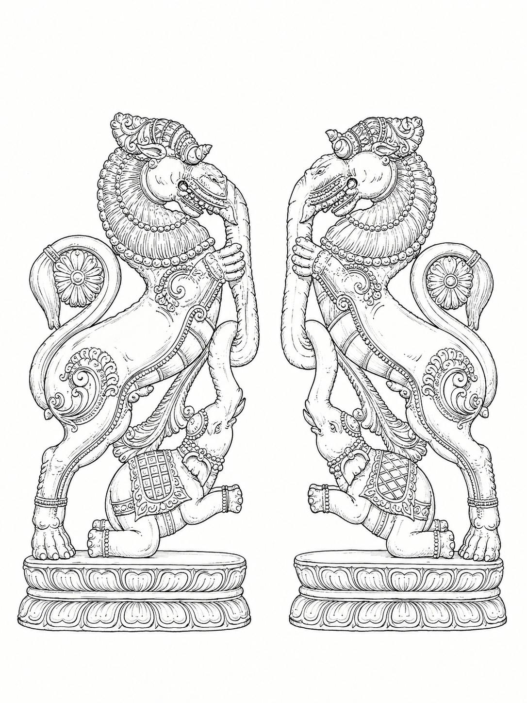 The Sacred Yali Heraldic Crest